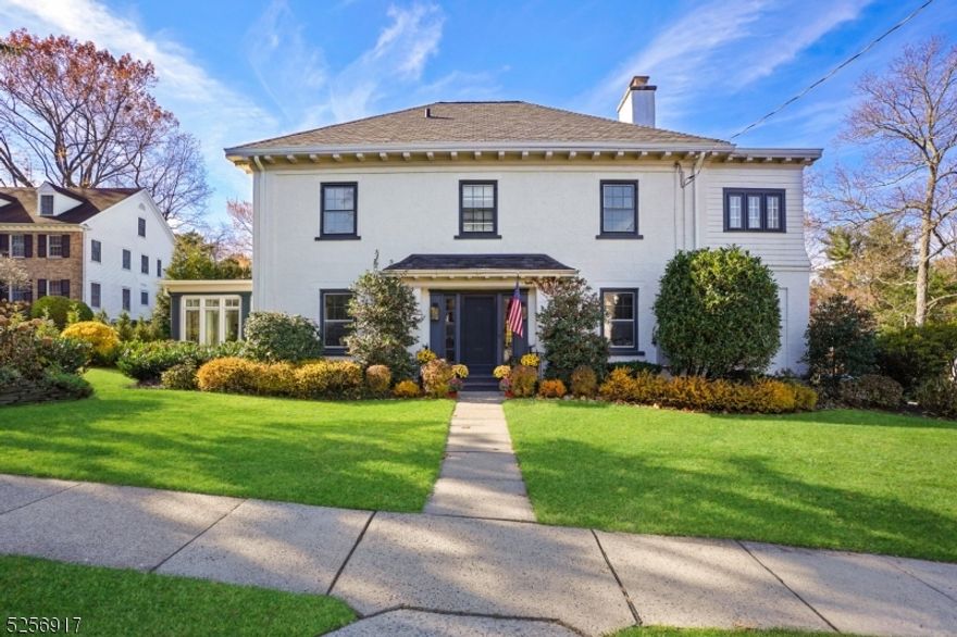 In a league of its own: Sophisticated residence in the heart of Summit, on a park-like, .89 acre, property! Amazing home, painstakingly renovated & expanded on 3 levels. See thru fireplace between dramatic great room & new gourmet kitchen: Viking & Sub Zero appliances, 1 double oven + additional oven, warming drawer, 8 burner gas cooktop & microwave. 12' island with Taj Mahal leather finish quartzite counters. Dual temp, 250+ bottle wine refrigerators, 4 refrigerator drawers with ice maker, sink & dishwasher in butlers pantry. Walk-in pantry w refrigerator & sink hook up. 2 covered porches & 2 patios,1 w/ Astro turf. (2 porches & patio by sun room w gas lines). 6.5 new baths, all new windows, new roof, fabulous 1st level BR suite for guests/in laws & spectacular one of a kind covered porch w/ vaulted ceiling, cafe kitchen/gas hookup for grill. 4 bedroom suites on 2nd level, including a grand primary suite w fireplace, luxurious marble bath, incredible walk in closet & sitting area to please the most discerning buyer, plus a laundry room. 3rd level - large guest/nanny's suite. Lower level has a cheerful, sunny recreation room with a concrete floor & radiant heat, a large mud room, 4 car garage. Generator. Plans for a pool approved by Union County. FR & Primary BR fire places have gas hook-ups to convert to gas fireplaces or install log lighters. Hook up for industrial size washer-low lev. Sprinkler system in front only. 4 blocks to town, train, fine area restaurants & shops