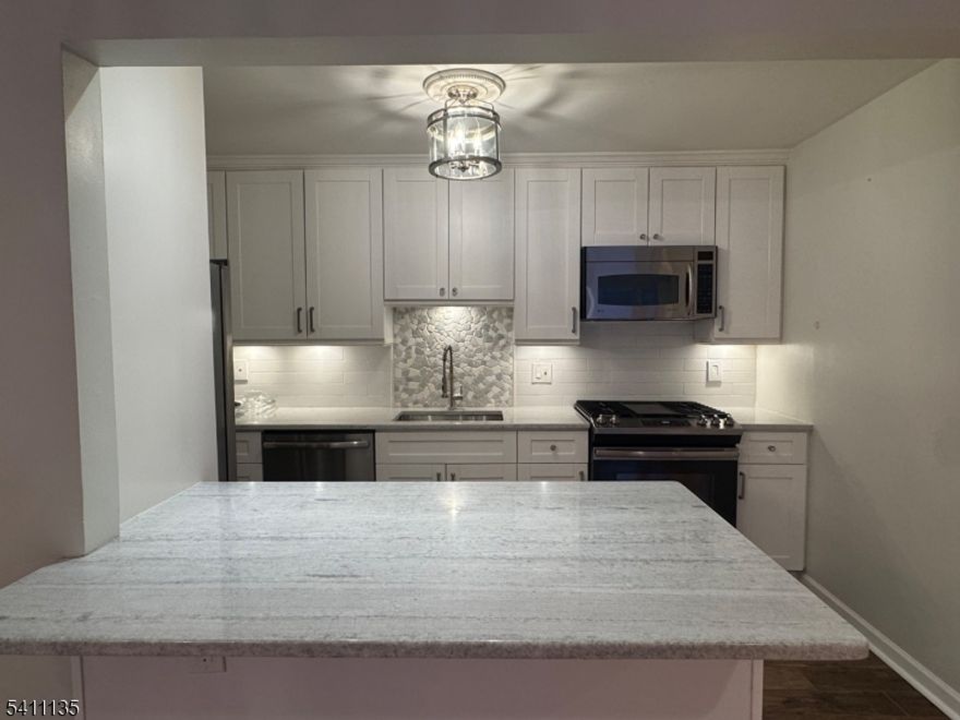 Welcome to this beautifully updated and meticulously maintained 2-bedroom, 2-bath condo offering the perfect blend of style, comfort, and convenience. Featuring hardwood floors throughout, this home boasts an open-concept layout with a bright and spacious living and dining area that flows seamlessly into a beautifully renovated kitchen complete with stainless steel appliances and modern finishes.Both bathrooms have been tastefully renovated, and the primary suite offers a walk-in closet and private full bath. Enjoy the convenience of central air and in-unit laundry, making everyday living effortless.Step outside onto your private balcony overlooking a beautiful wooded area, the perfect peaceful setting to relax and unwind. Additional highlights include a private 2-car tandem garage, offering secure parking and extra storage space, along with access to the community pool.Ideally located for commuters, the condo is approximately 0.6 miles from Little Falls Station, providing convenient train service to NYC, with easy access to major highways nearby. A move-in-ready rental that combines style, privacy, and commuter convenience   this one truly checks all the boxes.