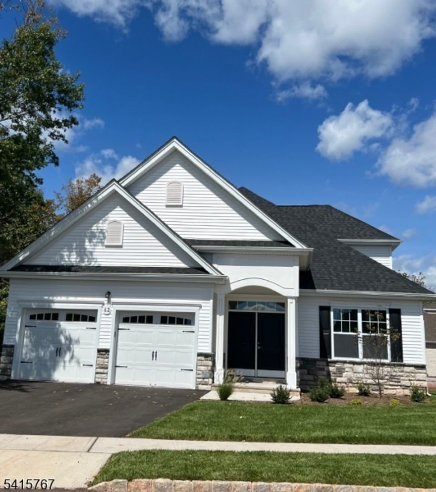 Saratoga now UNDER CONSTRUCTION at Gateway at Royce Brook 55+ Gated Community. Fall '26 est. delivery. Come see why this is the most popular home design, Welcoming entry Foyer, Spacious Living & Dining Rooms, open layout - perfect for entertaining. Two story Family Room with gas FP, well designed Kitchen with breakfast bar, upgraded GE Cafe ss appliances, light & bright cabinetry and quartz countertops - eat-in Breakfast area & Pantry closet. Beautiful owners' bedroom retreat with tray ceiling, walk-in closets and elegant Bath. Guest Bedroom w private bath & walk-in closet and Powder Rm completes the 1st fl. The 2nd fl includes a 3rd bedroom, full bath , and a Loft - perfect for visiting guests, home office as well as many other uses. Premium lot, partially wooded at rear of backyard. Designer finishes throughout. Enjoy the magnificent Clubhouse featuring state-of-the-art Fitness Center, Yoga Studio, Library, Ballroom, Billiards, Cards & Games, Crafts, ping-pong, Outdoor heated pool & hot tub. Tennis/Pickleball, Bocce, Horseshoes, Shuffleboard. Clubs, activities & social events for all interests. Homes are Energy Star Certified. No more snow shoveling and lawnmowing! Take advantage of all this thriving community has to offer.  NOTE: This home will have finishes similar to those shown in the photos which are for illustrative purposes - actual finishes may vary slightly. The sales office will provide specific finish details as requested. FINAL PHASE - NEARLY SOLD OUT!