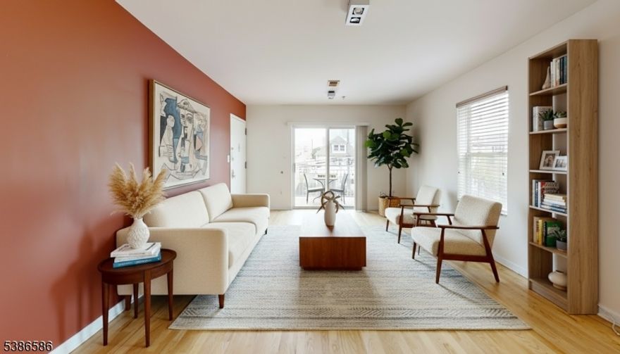 CASH ONLY This 830 sq. ft. Condo is located on the 3rd FLoor. It offers a thoughtful OEPN CONCEPT layout w/ 2 bedrooms and 1 bathroom. The heart of the home is an open-concept living and dining area, seamlessly connected to a modern kitchen. The living space is enhanced by newly refinished hardwood floors, large windows & sliding glass doors leading to a balcony perfect for outdoor relaxation.The kitchen boasts oak cabinetry, granite countertops, and a functional peninsula, complemented by white appliances. The bathroom features a contemporary design with a glass-enclosed shower with tub combo, white vanity, and tiled flooring.Both bedrooms offer ample space, with large closets and hardwood flooring. Master Bedroom has sliding doors to a balcony as well.The apartment's location at 534 Maple, 3f, provides a picturesque neighborhood view from 3rd floor balcony, showcasing tree-lined streets and charming architecture. This well-designed space efficiently utilizes a comfortable and stylish building.  Unit comes with 2 Assigned Parking Spots - Secure Storage in the Basement - Pets Allowed - Size limit.