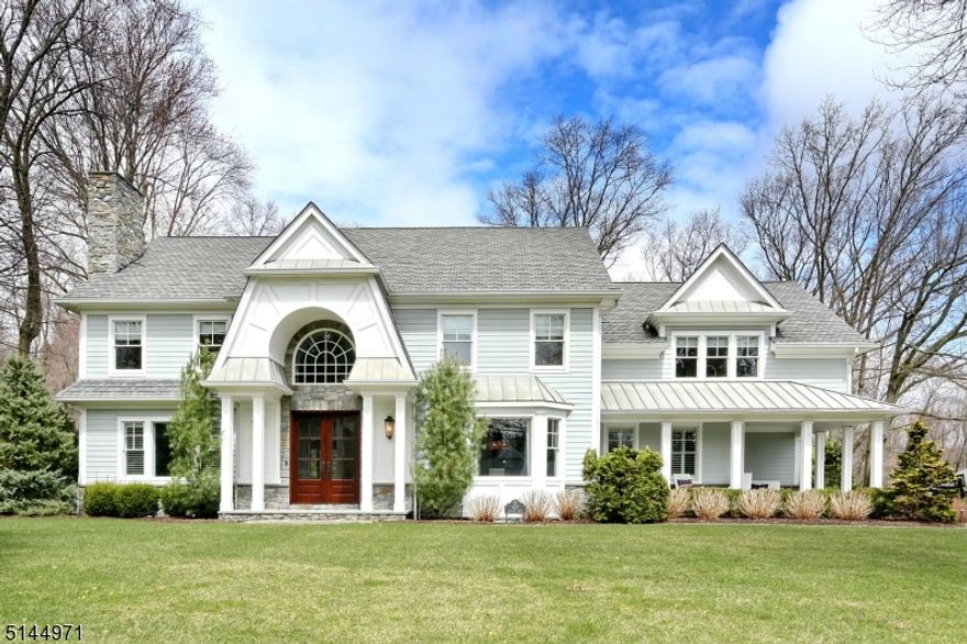 No detail has been spared in this elegant 2014-built new home located in the highly desirable Hartung section of Wyckoff. The grand 2-story entry with coffered ceilings, radiant floors, and graceful floor plan will WOW you from start to finish. The impressive marble island and high-end kitchen are perfect for the gourmet cook. Experience the primary suite for yourself with cozy fireplace, luxurious bathroom and custom closets. Relax and entertain in your private yard with gunite heated pool and professional landscaping. Whole house generator!. Wonderful exercise room and guest suite in basement with enormous recreation space. Please view the additional feature list and video tour to see all this home has to offer. A great location, close to NYC commute options and the center of town. Top Ranked schools. Absolute perfection!