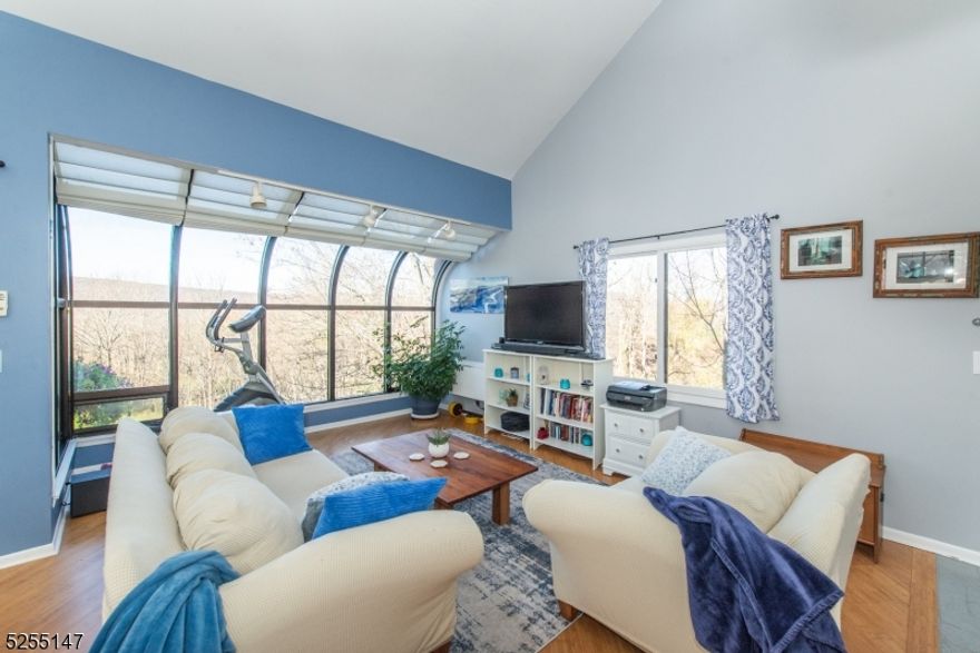 Beautifully renovated & meticulously maintained 3 bedroom, 2 bath, 2nd/3rd FL end unit in desirable Great Gorge! This rare unit overlooks the golf course & offers tons of natural light & breath-taking views! Main FL feat. open living room & dining room, galley kitchen w/plenty of cabinet space, 2 bedrooms, FB w/tub/shower, laundry & utilities. 3rd FL boasts spacious primary bedroom w/FB complete w/jetted tub & stall shower, skylights & storage! Other feat. Incl. private deck, central air, & ample parking. Complex is just minutes away from NJ's finest hiking trails, dining, wineries and much more! Located near Minerals Resort and Crystal Springs Resort! NO SMOKING! Pets considered on case by case basis. Pet non-refundable fee $500