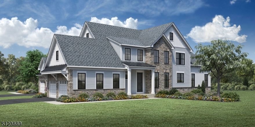 The exquisite Benefit Farmhouse features a stunning two-story foyer and dining area that flow into the well-appointed gourmet kitchen and spacious great room. The kitchen includes a center island with breakfast bar, JennAir stainless steel appliances, and desirable workspace. The secluded primary suite offers a soffit ceiling, generous walk-in closet, primary bath with dual sinks, large shower with seat and linen closet. The second floor provides two guest bedrooms, full baths and a loft with ample space for entertaining guests. Additional highlights include a secluded office on first floor, a finished walk-out basement with wet bar and full bath, perfect for a perfect retreat. Close proximity to public transportation and top-rated school district. There is still time to personalize the interior selections of this home.