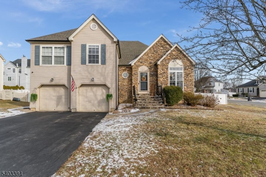 **BEST AND FINAL DUE TUESDY /1/13 BY 4PM** Beautifully updated and lovingly maintained, this 3-bedroom, 2.5-bath home in the highly desirable Country Hills community offers modern living in a serene neighborhood setting. Situated on a .25-acre lot, the home welcomes you with a vaulted foyer featuring on-trend lighting, hardwood floors, and custom millwork that sets the tone for the quality found throughout.The updated eat-in kitchen showcases granite countertops, white cabinetry, and sleek black stainless appliances perfect for home cooking and everyday convenience. Enjoy open-concept living in the adjoining family room, complete with cathedral ceilings and a wood-burning fireplace that creates a warm, inviting atmosphere ideal for gatherings and entertaining.Upstairs, you'll appreciate the brand-new carpeting leading to three spacious bedrooms, including a primary suite with an updated bath. All three bathrooms have been thoughtfully refreshed, adding to the home's move-in-ready appeal.Located in one of Lopatcong's most sought-after neighborhoods, this home offers excellent schools, a vibrant community setting, and easy commuting access to both Pennsylvania and New York City. A wonderful opportunity to enjoy comfort, style, and convenience in a prime location.**BEST AND FINAL