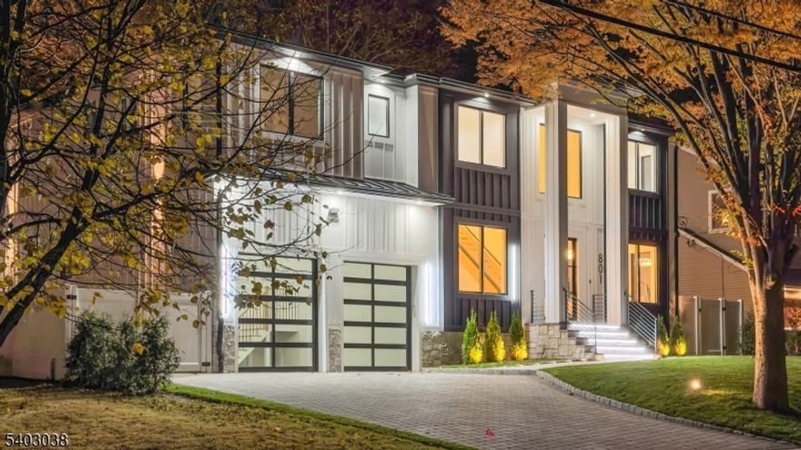 Discover this modern masterpiece in Paramus, NJ. An unparalleled blend of contemporary luxury and California-inspired elegance crafted for today?s discerning buyers.Designed by a premier local builder, this brand new residence showcases a dramatic 20? entry foyer and great rm with floor-to-ceiling windows, a striking fireplace wall, and expansive natural light for seamless indoor-outdoor living.Just 20miles from NYC, this stunning home offers 6Bed/7 baths, and soaring architecture perfect for both commuters and luxury enthusiasts.The chef?s kitchen features sleek two-tone cabinetry, quartz counters and backsplash, hidden pantry,premium appliances,and a waterfall island.Enjoy the floating glass-and-iron staircase with LED highlights, sophisticated lighting fixtures,glass garage doors,and manicured landscaping. The spa-like primary suite boasts a rainfall shower,soaking tub,and custom walk-in closet.Each junior suite includes a private bath and walk-in closet,with laundry on the second floor for convenience.Designer finishes throughout reflect a commitment to quality and modern style.The open-concept layout connects the great room, formal dining, rec room, butler?s pantry, movie theater, gym, sauna, wet bar, and lower-level private suite.Double French doors open to a lush backyard, ideal for gatherings.Located in one of Bergen County?s most sought-after towns renowned for top schools, shopping, parks, and easy access to NYC.Don?t miss your chance, schedule a private tour today!