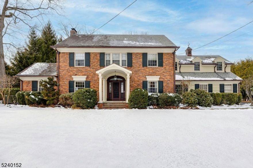 FOR COMP PURPOSES ONLY. Pristine and beautifully updated classic Center Hall Colonial, meticulously maintained, brimming with charm and handsome detail, all in outstanding condition!  Three floors of fabulous light filled living space with great room flow and floor plan. Three fireplaces plus exterior terrace with fireplace, overlooking ELCC golf course, with panoramic views right up to the Watchung Mts.