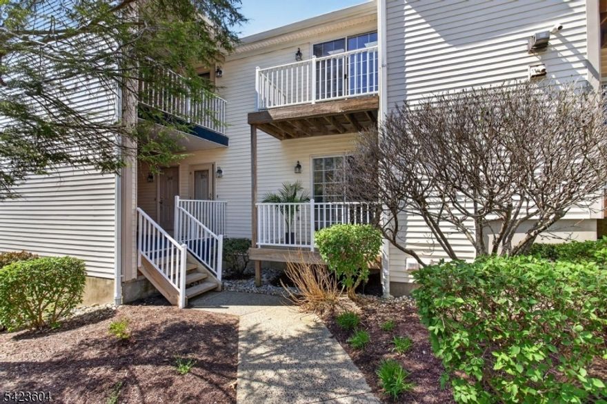 Welcome to this beautifully updated top-floor 2-BR condo in the highly desirable Spring Ridge. Featuring soaring cathedral ceilings, skylights and a ceiling fan, this home is filled with natural light and designed for both comfort and style. Freshly painted with wood flooring throughout, the bright and open floor plan is perfect for modern living. The updated bath offers a touch of luxury with a double-sink quartz vanity, while the eat-in kitchen showcases classic oak cabinetry. An in-unit washer and dryer add everyday convenience. The spacious primary bedroom includes a walk-in closet, and your private deck provides the perfect spot for morning coffee or relaxing at the end of the day. Additional highlights include a private basement storage room and an included garage, offering ample space for all your needs. Set within 326 acres of beautifully maintained grounds and bordered by over 100 acres of preserved natural landscape, Spring Ridge offers exceptional amenities including a clubhouse, tennis courts, playground, bocce court, scenic bike paths, and a sparkling in-ground pool. Ideal for commuters, this location provides easy access to I-78, NYC Midtown Direct trains, buses, and nearby shopping. Located in the highly rated Bernards Township School District and zoned for Cedar Hill Elementary, this move-in ready home truly has it all. Don't miss this incredible opportunity. Your perfect blend of comfort, style, and convenience awaits! No pets and no smoking inside the condo.