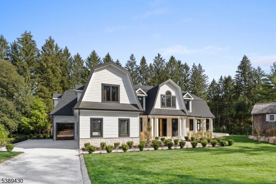 48 Pleasant Avenue, Upper Saddle River, NJ   Where Timeless Design Meets Modern Innovation Set on one of Upper Saddle River's most distinguished streets, 48 Pleasant Avenue is a newly constructed estate that blends architectural sophistication with modern functionality. Built on a new foundation and finished with LP wood siding, this 6-bedroom, 6 full en-suite and 3 half-bath residence showcases refined design across every level. Inside, soaring ceilings and radiant-heated floors define a space that is both luxurious and livable. The main floor features a gourmet kitchen, formal dining area, and a first-floor ensuite bedroom for flexibility. The lower level is designed for recreation and creativity, with an art studio, fitness area, movie room, and family/game room under 10-foot ceilings. A private elevator connects all levels, including a second-floor office and an unfinished attic ready for customization. Every bedroom offers comfort and privacy, while the home is pre-wired for Cat 6 connectivity, security, and smart-home integration. Outdoors, enjoy a resort-style heated saltwater pool, sprinkler system, and expansive patio. A 6-car garage and 15+ car driveway provide ample parking. With multi-zone radiant heat, central air, municipal water, and septic with unlimited capacity for the house and barn, this home delivers performance, luxury, and longevity in Bergen County's premier enclave.