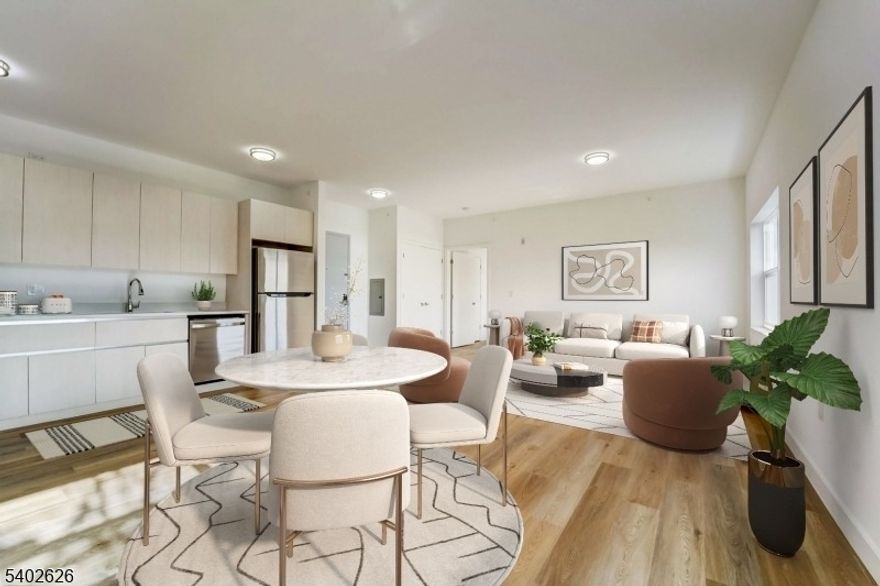 Experience modern luxury in this newly built 2-bedroom, 2-bath with out largest unit of 1176 sq. ft apartment, top floor, located in a prestige 9-unit mid-rise elevator building in a prime Paterson location! Each unit is thoughtfully designed for comfort and convenience, featuring a primary en suite bathroom, in-unit GE washer and dryer, stainless steel GE appliances (including an electric range, microwave, and dishwasher), and a stainless steel Frigidaire refrigerator - prioritize energy-saving solutions across the board. Climate control is easy year-round with PTAC wall-mounted heating and cooling systems! Close to schools, restaurants, shopping, and transportation. For added security and convenience, the building includes a ButterflyMX virtual doorman system at the lobby and a smart lock on your front door. Additional Details: Pets allowed with conditions $50/month per pet, parking limited indoor and attached garage parking available for $150/month, application fee $35 per applicant, 1.5 months security deposit, and tenant insurance is required.