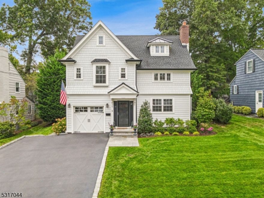 Welcome to this beautifully renovated 4-bed, 3.5-bath Custom home nestled in the desired Lafayette neighborhood of Chatham Borough. Fully updated in 2020, this home blends timeless charm with modern comfort across four finished levels. You're welcomed by a bright living room with a wood-burning fireplace, flowing into an open-concept dining area, chef's kitchen, and spacious family room, The kitchen features custom cabinetry, quartz countertops, a large center island, stainless steel appliances, dual dishwashers and plenty of workspace. A radiant-heated mudroom and stylish powder room complete the first floor.The second level offers four bedrooms and three full baths, including two en-suites. The spacious primary suite includes a vaulted ceiling, generous closet space, and a beautifully updated bath with radiant heated floors. A second-floor laundry room adds convenience. The finished third level offers flexible bonus space perfect for a home office, playroom, or gym. The lower level provides additional recreation or media space with ample storage. Enjoy a beautifully designed blue-stone patio and private landscaped yard plus an in-ground sprinkler system with mobile control, perfect for outdoor dining, grilling and entertaining. Ideally located near top-rated schools, town, train, and parks, this move-in-ready home offers comfort, style, and convenience in idyllic Chatham, NJ.