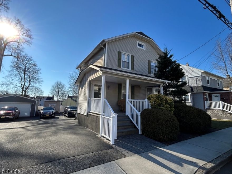 Well maintained Colonial Style home near Glen Rock border. Convenient to shopping, schools and transportation. 1st floor features entry foyer, spacious living room that flows into dining room to the eat-in-kitchen that is light, bright and generous size . 2nd floor has 3 bedrooms and full bath (sot). 3rd level is unfinished walk-up attic great for storage, Full, finished basement with recreation room, laundry area, utilities/storage and 1/2 bath. The open front porch was redone (2018). Three zoned hot water baseboard heat (New Crown boiler 2022) and newer hot water heater (2020). Fenced in backyard with cement patio. Large driveway with ample off street parking. Storage shed.