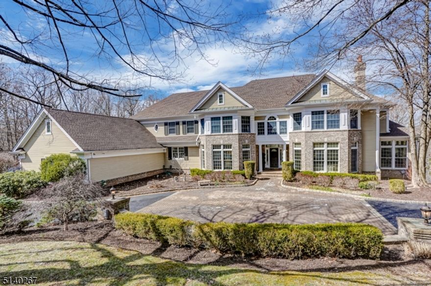 Exceptional and generously sized brick front, 5 bedroom ,4.1 bath estate home- in the stunning upscale "Charlotte Hill " neighborhood-built by renowned area builder  Bruce Bocina. This residence also boasts a  private 2.55 acre lot with recently built fantastic salt water pool/spa , outdoor kitchen, pool pavilion, fire pit and an abundance  of privacy. Additional level yard space for play or entertainment is adjacent to pool area.The interior boasts a recently updated gourmet kitchen, complete with high end appliances  including a ceiling to floor beverage fridge. There is a separate breakfast area, and on this level there is also a lovely sunroom, formal living and dining rooms, a vaulted family room with adjacent built in  bar room, custom library with built-ins, powder room and access to a generously sized deck overlooking the rear yard and pool scape. Outstanding, bright, finished walkout basement with generous storage area, media area , built in office area, full bath and laundry room completes the lower level.Floors one and two measure approximately 5000 square feet, and there is additional generous footage in the beautifully done full  walkout basement.An extensive list of updates and upgrades is available for review. To mention merely  a few: roof, gutters, generator, carpeting, internal and external painting, landscape lighting, indoor and outdoor speakers, closet systems, lighting updates ---too many to list