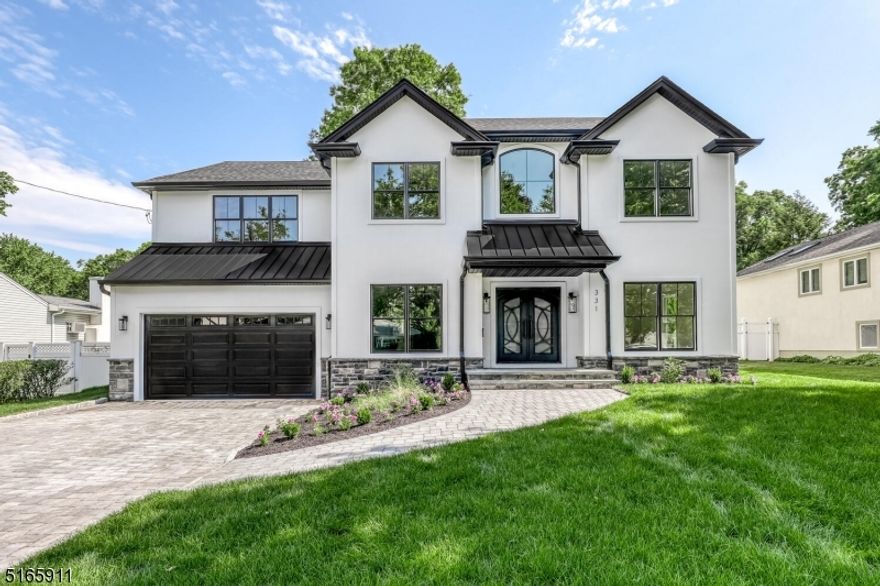 Exquisitely Designed and COMPLETED new construction with approximately 5,800 SF of space with 2-car garage - and room for a backyard pool!  Attention to detail combined with custom features throughout will impress the most discriminating buyer.  Enter through a wrought iron and glass double door entry to an impressive two-story foyer with tray ceiling. First floor features both formal living and dining rooms, chef's gourmet kitchen with quartz countertops, extended island, and butler's pantry open to the great room with bianco carrara marble surround fireplace; a bedroom and an additional full bath for guests, mud room with built-ins; and an exquisitely designed powder room. Second floor features an elegant primary bedroom suite with two closets and a stunning and luxurious bath with marble herringbone accents and marble countertops; four additional bedrooms, two full baths, and laundry room. Finished basement has a 9ft ceiling: gym/office, home theater, bedroom, and full bath.  Home is wired with surround sound. 10-year home warranty.