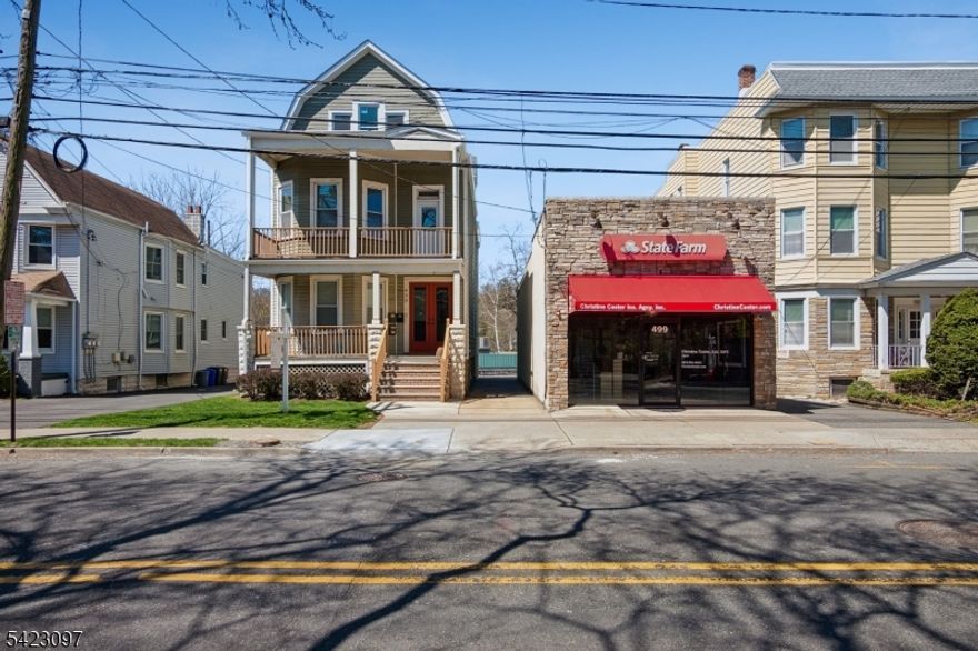 Excellent opportunity to own a well maintained mixed use investment property in a thriving Maplewood location. This unique property consists of a fully renovated two-family home plus a separate single story commercial office space, offering strong rental income and long-term upside for investors or business owners alike. The residential building has been recently and extensively renovated, featuring beautifully updated kitchens, modern bathrooms, and refreshed flooring throughout. Tenants also enjoy access to the basement which includes two separate washers and dryers, adding convenience and additional value for residents. An benefit for tenants include access to the 3rd floor - which is open for their exclusive use as a office space, recreation area or storage. The street level commercial office space offers great visibility and flexibility for a wide variety of uses. Whether you're an investor looking for stable income or a business owner seeking a high-traffic location while offsetting expenses with rental income, this property presents a compelling opportunity. Located just moments from the Maplewood train station and the vibrant Maplewood Village, the property benefits from constant foot traffic, nearby restaurants, shops, and easy access to NYC transportation.