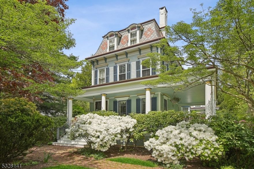 INCREDIBLE VALUE!!!! Step into a piece of history with this exquisite residence, meticulously crafted by John Lawrence himself in 1852. Situated on one of town's most esteemed streets, this home exudes timeless elegance & boasts an expansive wrap-around porch, ideal for soaking in the charm of the neighborhood.Spanning nearly 6,500 sq ft, including a carriage house, this architectural gem offers a grand total of 6 beds & 7 baths. You'll be captivated by the charm and character throughout . Housed on the first floor you'll find 2 living rooms, family room, dining room, kitchen, butlers pantry, office, & covered back porch. Indulge in the luxury of the expansive master suite addition completed in 2010, featuring radiant floors throughout and a balcony overlooking the enchanting backyard oasis. On the 2nd floor you'll also notice a convenient laundry room along w/ 3 additional beds & 2 additional baths. On the 3rd floor, you'll find 3 additional beds & a full bath.The enchantment continues w/ an iconic backyard oasis, complete w/ an award winning free form Pugliese pool, spa, and waterfall. Adding to the allure of this extraordinary property is the charming carriage house, offering a 2nd kitchen & half bath w/ an outdoor shower, ideal for poolside convenience. Ascend to the 2nd floor of the carriage house to discover a full bath & rec room. With its rich history, this home offers a rare opportunity to own a piece of Westfield's legacy. Close to schools, downtown, and parks.