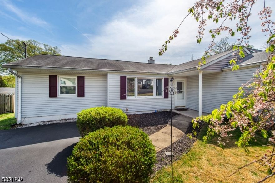 Beautiful single-level ranch offers the ease of one-floor living with a bright and functional layout. The spacious living room flows seamlessly into a functional eat-in kitchen and a separate dining room ideal for everyday living and entertaining. Recent updates include a new furnace and new washer & dryer. Enjoy the expansive, private yard perfect for outdoor privacy and hosting. Conveniently located near downtown Denville, shopping, dining, parks, and major highways. Walking distance to the train station. Under 1 hour from NYC! Low taxes.