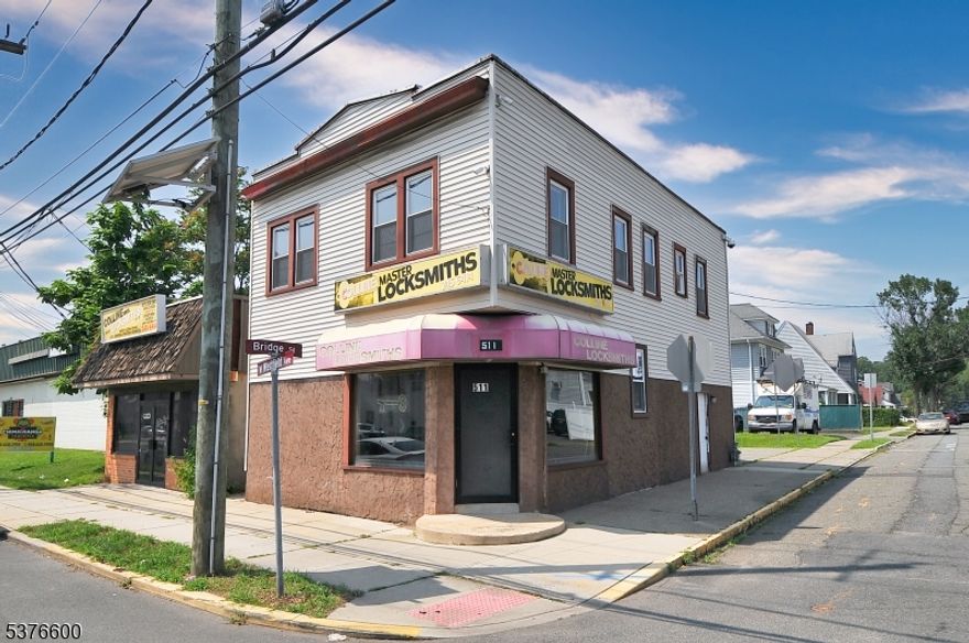 Spacious Mixed Use building in the heart of Roselle Park. Busy corner location with great visibility will guarantee successful future business. Main level storefront with a back room is your blank canvas ready to be renovated to your liking! The 2nd floor features residential apartment with 3 bedrooms, living room, eat-in kitchen and full bath. On-site parking, private entry and full basement with ample storage. Endless possibilities Close to public transit, GSP, dining, shopping and so much more! Needs TLC.