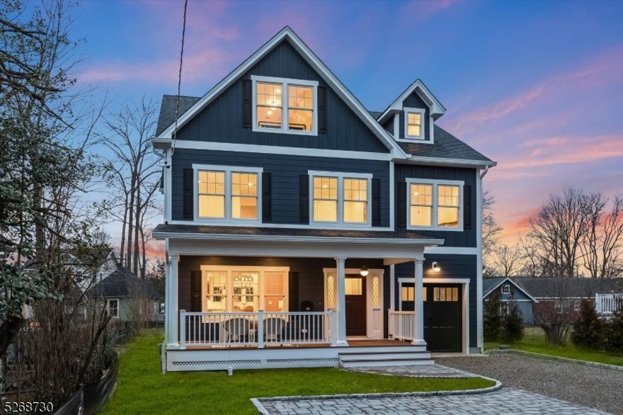 Welcome to a rare opportunity to own NEW CONSTRUCTION in Maplewood only .7 mile stroll to the train station to NYC! 8 years of meticulous design, planning & construction, drawing upon a lifetime of expertise, have birthed a home that marries timeless elegance, but all BRAND NEW. Through the vintage front door, the light-filled 1st floor welcomes you w vintage inspired millwork, leaded glass details, oversized windows, & a designer gourmet kitchen featuring Bertazzoni Italian appliances.  Open but distinct living, dining & family rooms offer generous space + convenient access to the backyard entertaining space, making entertaining a breeze.  The 2nd floor is complete w 3 equally sized bedrooms that share a luxury hall bathroom, as well as boasting the primary suite of dreams: featuring a bedroom w stunning window bench, WIC, & a spa-like bathroom, complete with huge shower & divine soaking tub.  And don't miss the 2nd floor laundry designed for real life!  The 3rd floor lives like it's own treehouse apartment, perfect for long term guests, live-in help, etc. w a gathering room, kitchenette, full bath, large bedroom & WFH space.  The basement gives you the flexible space you need for home gym, recreation room or add'l gathering space, along with add'l bedroom+bathroom for guests.  Lawn will be leveled and seeded week of March 18, lawn is shown w photoshopped grass. Please note the backyard is very wide, including everything inside of the perimeter of the black silt fence.