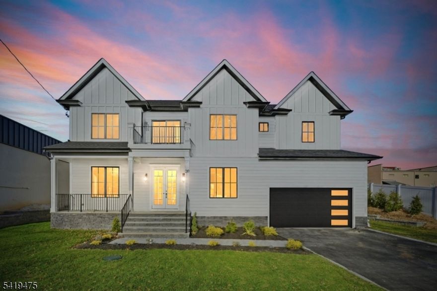 Stunning brand new construction offering 6 bedrooms and 5.5 bathrooms. Step through the grand two story foyer into elegant formal living and dining rooms.The gourmet kitchen is a chef's dream, featuring premium stainless steel appliances, a walk-in pantry, a dedicated bar area, large center island and an open concept layout that flows into the double height family room with fireplace. Sliding glass doors provide easy access to the backyard, while an overlook from the second floor hallway adds architectural interest.The first level also includes a private first floor bedroom with en suite bath and walk in closet as well as a mudroom, powder room, and direct access to a two car garage.Upstairs, the luxurious primary suite boasts his and hers closets, a soaking tub and stall shower, and a private balcony overlooking the backyard. Three additional bedrooms include a junior suite with its own bath, as well as two bedrooms that share a well appointed hall bath. A front facing balcony and a central laundry room complete the upper level.The fully finished basement is designed for both relaxation and functionality, offering a spacious recreation area, media room for movie nights, a sixth bedroom with full bath, ideal for guests, an enclosed home office.