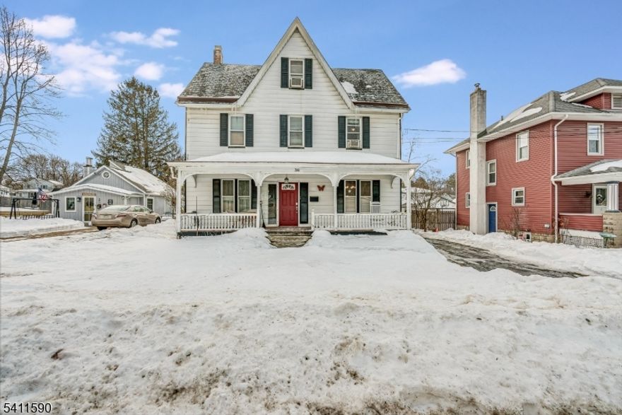 Beautifully updated 5-bedroom, 2.5-bath Colonial offering the perfect blend of character, space, and location. A welcoming rocking-chair front porch leads to a parlor with high ceilings and a wall of exposed brick. The connecting living room features brand-new sliders to an oversized deck, seamlessly expanding your living space outdoors and overlooking the fully fenced, level backyard. The spacious kitchen offers abundant cabinetry and counter space and connects to a formal dining room. A powder room completes the first floor. The second level includes a large primary suite with walk-in closet and private full bath, plus two additional bedrooms and a generous full bath with excellent storage. The third floor offers two more bedrooms and a large landing with built-in desks and is the perfect nook for work-from-home, creative space, or homework stations. Full unfinished basement, Approximately 2,100 sq ft with public water, public sewer, and natural gas. Ideally located near Merriam Avenue Elementary, Thorlabs, and Pine Street Park. Enjoy the added lifestyle benefits of Newton?s free preschool and complimentary town pool membership.