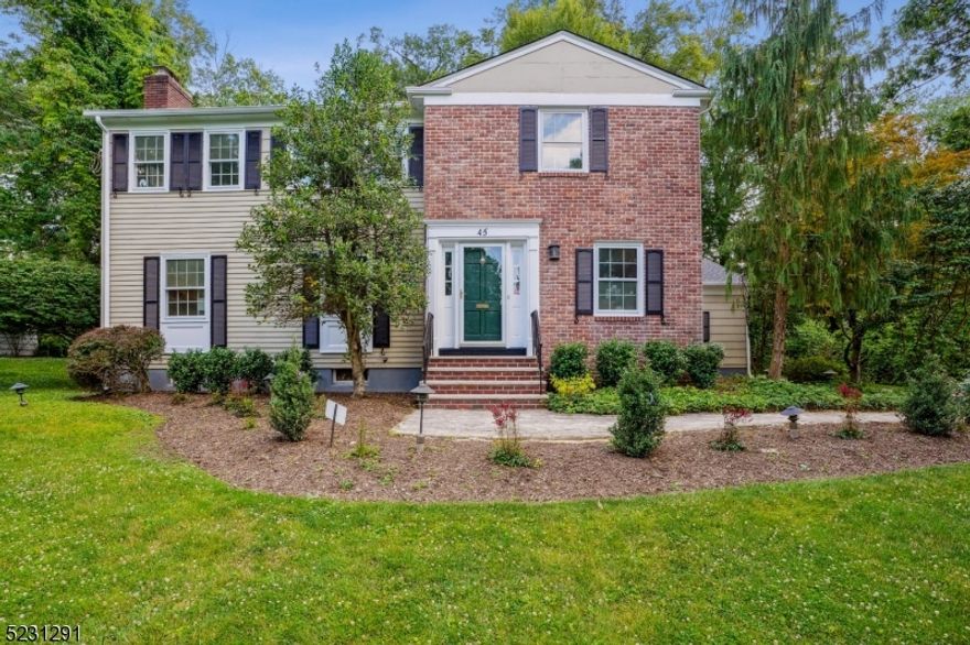 Situated on a beautifully landscaped property, this high-end home enjoys a prime spot in the desirable Poet section. This center hall Colonial home features 4 bedrooms, 3.1 bathrooms, is thoughtfully designed, and provides the right flow for seamless indoor /outdoor entertaining. Enter the home through its elegant foyer, spacious living room, dining room and sun-filled family room, gorgeous wood paneled library, gourmet eat-in kitchen with SS appliances (Bosch: 36-inch gas range, kitchen exhaust fan and dish washer) open to dining room and the door to outdoor patio and fire pit that provides space for al fresco dining and summer nights with roasted marshmallows. The 2nd floor offers a master suite with updated spa-like marble bath and 2 walk-in closets, and 3 additional spacious bedrooms with 2 bathrooms. Attached two car garages connect to kitchen providing the convenience of in and out. Brand new roof with new plywood underneath shingles. Walk to Gero Park. Close to top schools, Millburn restaurants, shops, Short Hills Mall & NYC train. Come see the home of your dreams that you will absolutely fall in love with!