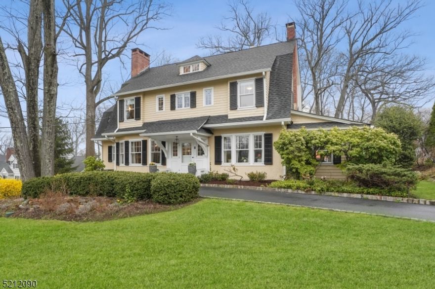 Elegant and well appointed Center Hall Dutch Colonial, 9'ceilings, pocket doors, 5 fireplaces, 6Beds/4.1Ba & great flow.  Large liv rm & library with dual fp, formal dining room w/fp. Fabulous fam rm with fp, vaulted ceiling, wet bar, French doors to bluestone patio with fireplace. Adjacent kit with pantry, island/eat counter, breakfast area, baking niche & desk. Lndry w/drink ref, mudroom/custom built-ins. SECOND fl has Primary bed w/fp, custom dressing rm, bath as well as Bed#2 & Bed#3 and full bath; THIRD fl has Bed#4 & Bed#5 and full bath.  Open stair off fam rm to finished LOWER LEVEL rec/exercise/game rm, PLUS Bed#6/Office with double daylight windows and full bath. Outdoor patio, fp, gate to OxBow, 2-car gar. LOCATION --- 1/2mi to Downtown/Restaurants/NYC Train station/Bus; easy access to Rt24/78.  An amazing home!