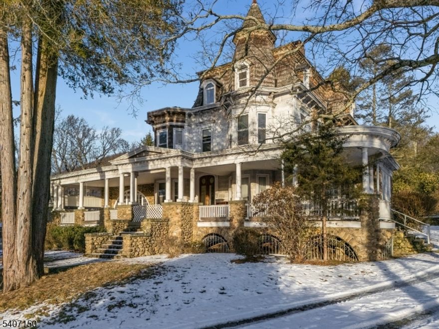 Unique Property. Victorian Mansion. 35.09 acres of improved land with an extensive array of existing structures and amenities. Due to Highlands regulations, further subdivision or redevelopment is restricted, making this ideal for a buyer seeking to rehabilitate, restore, or continue use of the existing improvements. At the heart of the property is a Victorian era residence showcasing historic craftsmanship. Home features fireplaces, hardwood flooring, stonework, current permit for 10 furnished rooms in main house. An efficiency apartment in main residence The expansive grounds include several multifamily residential buildings with rental potential, approx 24 one room cabins, and rec hall. The property features sheds, workshops & utility buildings, Additional amenities include designated trailer and RV sites with existing infrastructure, 6 established campsite pads with fire pits. Electric service throughout the grounds supporting a variety of recreational and operational uses including an inground pool with picnic area, hot tub, sun deck, volleyball & shuffleboard courts. The expansive layout and existing features provide flexibility for a variety of permitted uses, The property does require rehabilitation and is best suited for a buyer with vision who understands the value of improving and maintaining existing structures within the Highlands framework. A rare opportunity to acquire a large, improved tract with historic character.