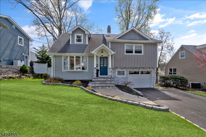 Set on a quiet dead-end street in Verona, this fully updated, move-in ready home offers a bright and welcoming feel throughout. The main level features an open layout connecting the kitchen, dining, and living area, highlighted by quartz countertops, stainless steel appliances, and a modern finish, with hardwood floors adding warmth and character. Sliding doors lead to a spacious, brand new deck overlooking a landscaped backyard with a fire pit area, perfect for relaxing or entertaining. Upstairs, you will find three comfortable bedrooms and a full bathroom. The ground level includes a half bath, laundry area, and garage access, while the finished basement provides additional flexible living space. The home is complemented by beautiful siding and stonework that enhance its curb appeal. Located in Verona, known for its top-rated school system, and close to parks, shopping, and NYC transportation. Woodland Ave to Brookside Terrace, right onto Franklin St, then onto Spruce Ln, and continue to Westland Rd.