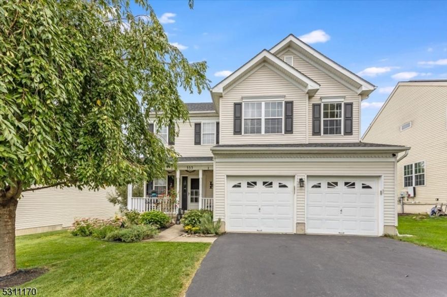 This is the home you have been waiting for located in Greenwich Chase. This classic yet modern Colonial home greets you with nice landscaping and sidewalks as you enter onto the lovely porch.  As soon as you open the door you see the attention to detail with double crown molding, chair rail molding and gleaming hardwood floors.   Large windows let in a lot of natural light so you can enjoy the open concept large foyer, living & Dining room.  There is also a powder room just off the foyer.  The eat in Kitchen has a custom built banquet, stainless steel appliances, skylights and hardwood floors.  There is an oversized pantry so you are ready to entertain!  The Kitchen is filled with natural light from the adjacent Great Room that has Cathedral ceilings, a wood burning fireplace and beautiful laminate flooring.  Access the multi level deck, patio & firepit via the great room. This is entertainment central!. At the top of The 2nd floor landing has room for an office area. There are 3 good sized bedrooms on the 2nd floor.  The Primary Bedroom is spacious with 2 walk in closets, The Primary Bath has a soaking tub, 2 sinks and a stall shower.   Enjoy the finished basement's recreation room with a wet bar, full bath and large open space for parties or quiet relaxation time.  In addition to the Rec Room, The basement features many storage rooms. This home is located close to Rts 22,78 and 31 & to all shopping Target, Lowes, Shoprite, Home Depot, Walmart, & local restaurants.