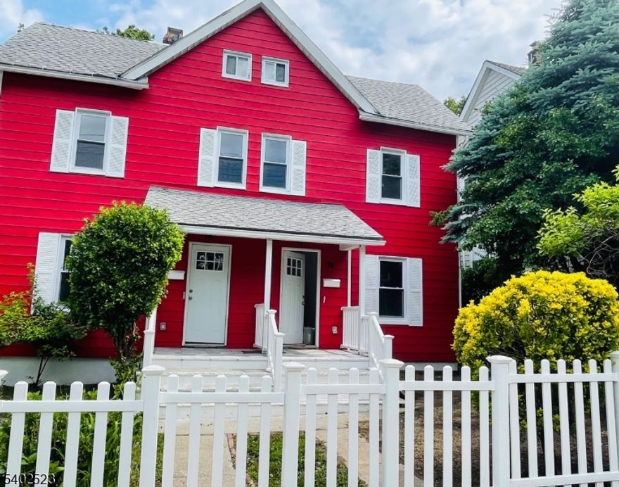 Fully renovated first floor one bedroom apartment offering approximately 700 square feet of living space. This bright and modern home features rich hardwood floor throughout, large windows that flood the apartment with natural light, and an open concept layout that connects the living, dining, and kitchen areas spanning approximately 400 square feet. The updated kitchen is equipped with stainless steel appliances, including a dishwasher, granite countertops, and a dedicated pantry for additional storage. A full size, in-unit stackable washer and dryer adds connivance. The renovated bathroom showcases new fixtures with stylish tile finishes. Additional upgrades include separate central heating and air condition (HVAC), with a UV air purification system, all new plumbing, and electrical systems, ensuring year round comfort, and peace of mind. The house also has brand new siding, and roofing. This apartment is ideally located within walking distance to Montclair High School and Walnut Street Station with direct trains to NYC. On Street parking is available through the Montclair Parking Authority.