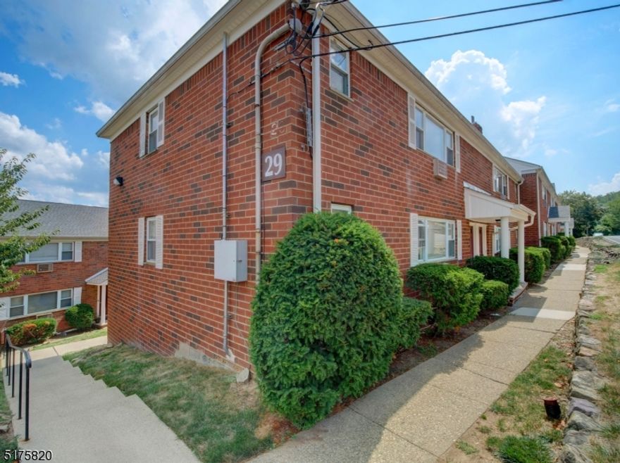 Desirable first floor, ONE BEDROOM, END UNIT apartment for rent in The Mountain Club. Spacious living room with large picture window. kitchen with large walk-in pantry. New refrigerator being delivered this coming week.  Bedroom has 2 large closets. Two wall A/C units included. All freshly painted and move-in ready. Gas & heat are included in your rent along with water, sewer, trash & more! Secured storage unit is located in the lower level of the building, along with coin operated laundry facilities. Garage is $40 month extra when available in alternate buildings. Amenities include pool, sauna, gym, tennis courts and club house.  A commuters dream--super close to Morris Plains Train Station, major highways and shopping!