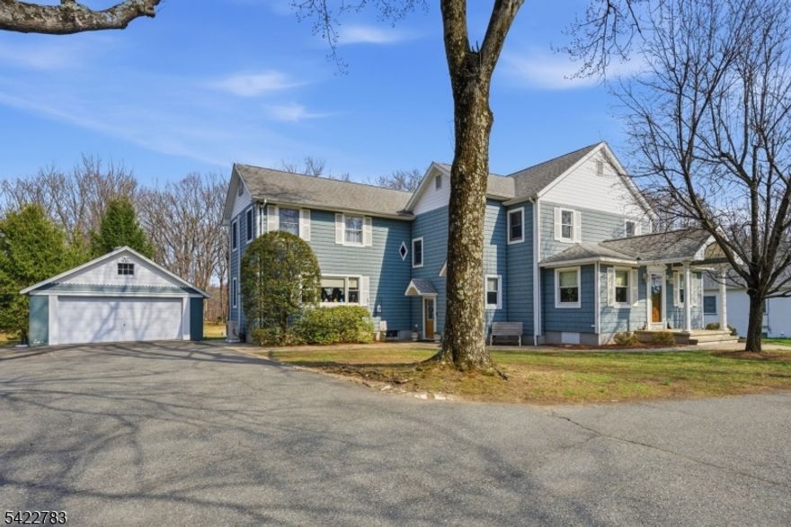 Set on over three acres of beautifully level land, this distinctive Colonial offers space, versatility, and timeless charm. A standout feature of the home is the private in-law suite with its own entrance, complete with two bedrooms, a full kitchen, full bath, living room, and generous closet space?perfect in-law suite or guest accommodations. The main residence showcases a spacious layout designed for both comfort and functionality. Enjoy a large kitchen with a center island, pantry, and convenient main-floor laundry. Two bedrooms are located on the first floor, while the primary bedroom is privately situated on the second level. Original details such as hardwood floors and classic doors add character throughout, blending seamlessly with the home?s practical features. The expansive basement offers endless potential for finishing or storage, and a detached two-car garage provides additional convenience. A full-house generator ensures peace of mind year-round, solar panels,deck overlooking property, pergola and much more. With its unique layout, abundant space, and special features, this property is truly one of a kind and must be seen to be appreciated. Possible Sub-division.