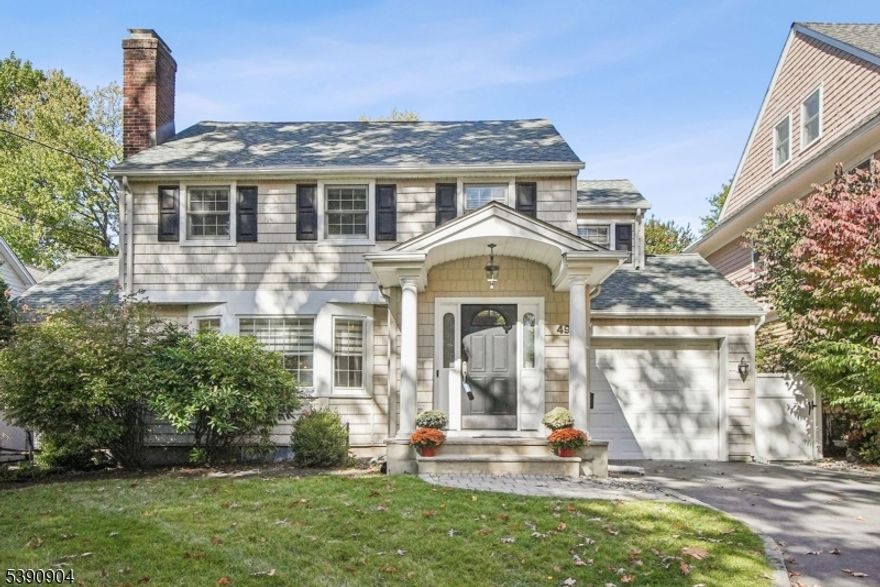 Set on a picturesque, tree-lined street in one of Summit's most desirable neighborhoods, this fabulous 4-bedroom, 2.2 -bath freshly painted Colonial offers timeless charm, and an unbeatable location just blocks from downtown Summit, train and schools The heart of the home is the eat-in kitchen, which seamlessly opens to a spacious family room   ideal for entertaining or relaxing. Enjoy gatherings in the elegant formal dining room or unwind in the sunlit living room. A dedicated office provides the perfect work-from-home setup. Upstairs, you'll find four spacious bedrooms, all with ample closet space, including a serene Primary Suite that overlooks the level, private backyard;  a peaceful retreat to unwind.  Fabulous location, close to schools, parks and everything Summit has to offer. Whole house generator