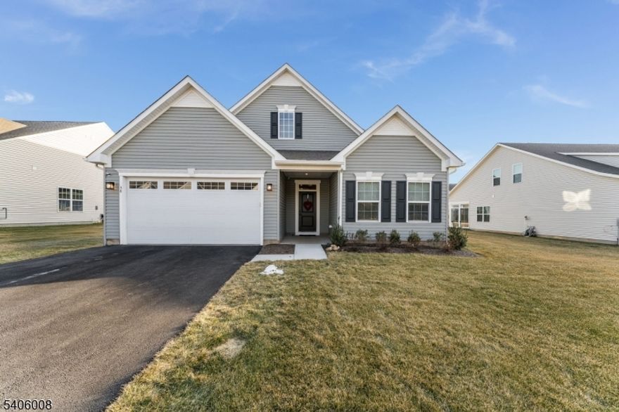 Brand new   lived in for two months! Welcome to luxury living in this newly-built home, with a brand new whole-house generator, in the desirable, active 55+ community of Legacy at Mansfield Meadows. This largest 'Palladio' model with a second floor offers an exceptional blend of space, comfort, and high-end upgrades designed for effortless living.The open-concept main level features a stunning kitchen with a huge quartz island with breakfast bar seating, a walk-in pantry, premium finishes, and seamless flow into the spacious living area highlighted by a gas fireplace perfect for entertaining or relaxing at home. A versatile flex room with single pane glass French doors provides the ideal space for a home office, formal Dining Room or hobby room. The first-floor primary suite includes a beautiful tray ceiling and a spacious ensuite designed for comfort and convenience. Thoughtful upgrades continue throughout, including a built-in welcome bench inside the garage entrance. All this, plus conveniently located near shopping, restaurants, medical providers and a grocery story with home delivery and drive-up pharmacy.