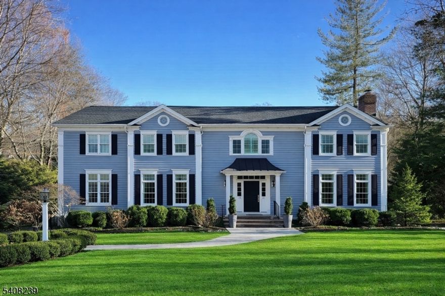 Nestled in Chatham Township's sought-after Rolling Hill neighborhood, this Stunning Colonial offers the perfect blend of Sophistication, Comfort, and Modern Updates. Welcome guests into the Grand Foyer flanked by the Formal Living Rm with gas fireplace & Dining Rm which hosts a Butler's Pantry & China Closet. The Showstopper is the Expansive, Sun Drenched Kitchen & FR with gas fireplace, rich cabinetry, light-toned counters and backsplash, massive center island, large pantry, 3 ovens, 2 dishwashers, and stainless steel appliances. A Wall of French Doors open to new composite deck which seamlessly extends the outdoor living space. The 1st Fl also includes a versatile office/BR with WIC & adjacent full bath, a laundry room, and a powder room. The 2nd Fl offers a Luxurious Primary Suite boasting tall ceilings, Sitting Room, 2 walk-in closets, and a Beautifully Renovated Primary Bath with Exquisite Finishes and Cabinetry. 3 add'l oversized BRs with walk-in closets & access to full baths.The Amazing Walk-Out Lower Level features a Recreation/Game room, gas fireplace, renovated mudroom, home gym, full bath, and abundant storage. Outside, enjoy a Private Backyard Oasis with an Endless Swim Spa (spa/lap pool/ heated), new Bluestone Patio/Stone FP, Whole House Generator.  So many updates throughout, home!  This Move-In-Ready Gem combines Timeless Elegance with Contemporary Conveniences in one of Chatham's most coveted areas, also close to top-rated schools/parks/shopping & commuting.