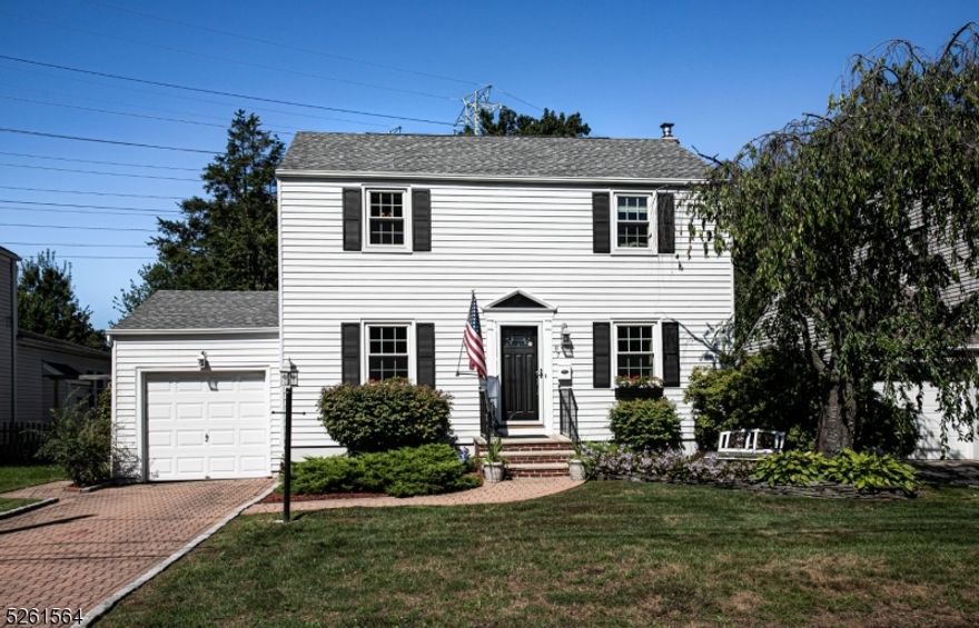 BACK ON THE MARKET!!!    BUYERS COULD NOT PERFORM.   Charming Center Hall Colonial nestled on a cul-de-sac street located in the desirable Oakview section of Bloomfield is situated on a large, oversized lot. This 3 bed, 1.5 bath home features a beautifully landscaped park-like, fully fenced backyard with mature trees, perennial gardens and a new paver patio.  Conveniently located near NYC bus transportation and major highways.  Enjoy the large FR off the kitchen, large 1/2 bath, separate formal DR & LR on the first floor.  Upstairs boasts 3 BRs and the main bath.  Basement provides full laundry with extensive built in storage closets and provides a versatile space for a private office, game room or gym.  Home includes, Central A/C, Stainless Steel appliances, Recessed Lighting, Granite Countertops, Beautiful Stained Glass Windows, Ceiling Fans and an Alarm System with additional attic storage.  Hardwood on 2nd floor, Laminate over Hardwood on 1st floor with carpeted basement, Tiled Kitchen and FR. This home is a must see.