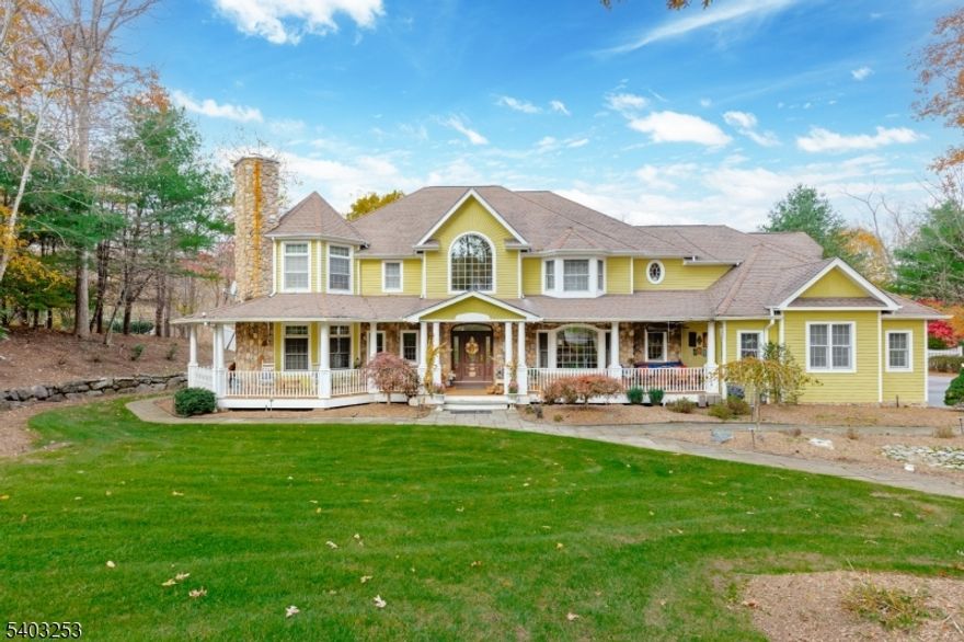 Experience refined living on 1.5 scenic acres in one of Oakland's most desirable neighborhoods. This 5-bedroom, 6-bath home blends modern luxury with timeless design. The two-story great room with stone fireplace and gas starter sets the tone for warmth and comfort. Entertain in the formal dining area or the radiant-heated bar room. The gourmet kitchen with custom finishes and center island makes hosting effortless. Outdoors, enjoy a saltwater pool, jacuzzi, and cabana with full amenities including a fireplace and bath. A private balcony off the master suite creates a serene retreat. The finished walk-out basement with kitchenette and entertainment area adds versatility. A heated three-car garage completes this stunning property offering true resort-style living in Oakland, New Jersey.