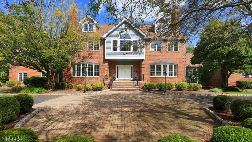 Located on a quiet cul-de-sac in beautiful New Vernon, NJ sits this lovely center hall colonial offering a serene country setting on over 3 acres with the convenience of being only 3 miles to idyllic Basking Ridge and approx. 6 miles to Morristown or Madison offering tons of options for shopping, restaurants, and mid-town direct train service to NYC. Some of the highlights of this home include a large fenced-in level yard, irrigated garden for your veggies, a heated pergola with an outdoor pizza/bread oven, and an amazing theatre and exercise room in the basement.  It also offers a great room with soaring ceilings, tons of windows, a fireplace, and access to the deck for extended outdoor living.  The dining room and living room are inviting as both have a fireplace and large bay windows.  Additional features:  heated 4 car garage, sprinkler system, laundry room on the first floor, hardwood floors throughout, generator, plenty of office/study spaces, playroom, security system, and more.  Come by to see it for yourself!  (skylights, pizza oven/fireplaces/chimney/flues & related are transferred in as-is condition)