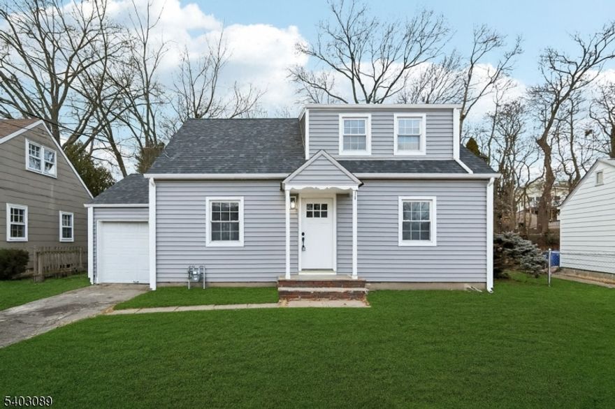 Completely renovated 4 bedroom, 2 bath Cape offering a perfect blend of charm and modern style. This move-in-ready home features a bright, open layout, a brand-new eat in kitchen with sleek cabinetry, quartz countertops, and stainless steel appliances, plus two beautifully updated full baths. Flexible living space includes generously sized bedrooms and the option for a first-floor bedroom or home office. Additional highlights include newly finished hardwood flooring, high hats,  fresh paint throughout, and a 1 car garage. Extra large back yard for entertaining.  Just unpack and enjoy. *Some photos virtually staged*