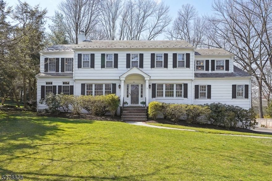 Gracious and well maintained  Center Hall Colonial around the corner from Franklin School. Formal living room with fireplace and French doors to family room. First floor office/den with doors to the deck and yard. Large, formal dining room. Spacious, updated kitchen with generous center island with seating, and separate dining area. High end stainless appliances. French doors open to the rear deck. Butlers pantry/wet bar, between kitchen and dining room, with wine refrigerator. First floor private guest bedroom suite, with updated bath.  Family room with vaulted ceiling and fireplace, open to eat in kitchen. First floor laundry/mud room. Primary suite has updated bath and custom closet. Three additional bedrooms and two full updated baths complete the second floor. Lower level rec room and wine closet. Wonderful flow for entertaining and everyday living.  Deck overlooks the private yard.                                                                                      Fireplaces, flues, and chimneys in "as is" condition; no known issues.