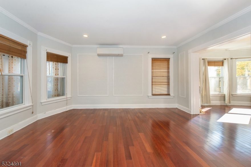 Located across Nishuane Park with tennis courts and community pool, this 4 bedroom/2 full baths house welcomes you througha bright enclosed porch. Spacious living room, sunlit dining room, renovated kitchen with a breakfast bar, SS appliances and access to a privatebackyard for hanging out and BBQ. Two large bedrooms, a gorgeous renovated main bath and a bonus room (office, storage, orwalk-in closet) complete second floor. Two more great bedrooms are on top floor. Split units are on the main and second floors.Finished basement with full bath and area for a cozy family room adds more living space. Laundry room and more storage inthe basement as well. Easy commute to the city. No smoking/vaping.