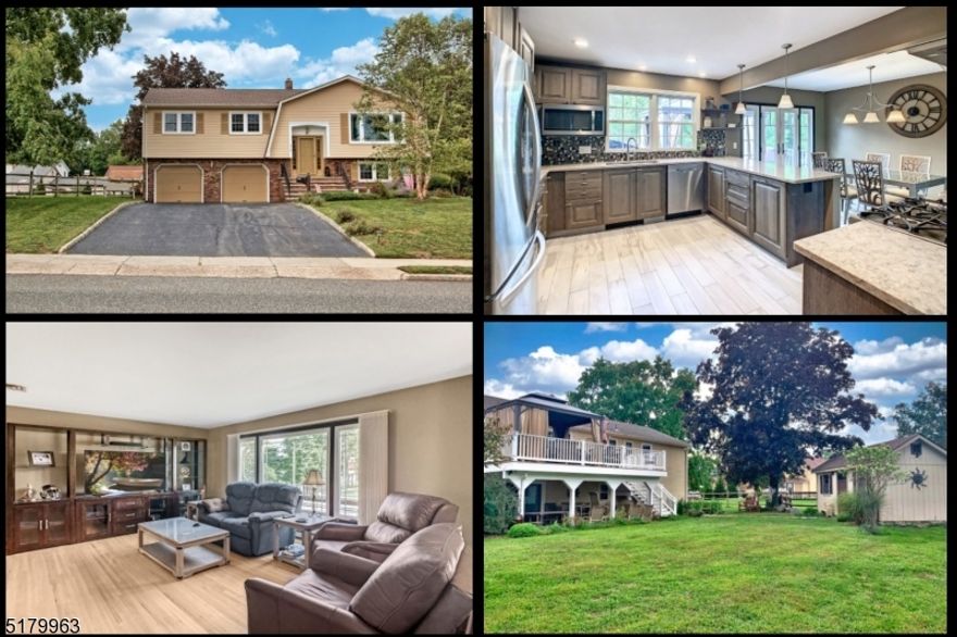 Well-Maintained Home in Desirable Pompton Lake Community has Fabulous Backyard with 28' x 19' TREX DECK plus 37' x 19' Covered PATIO. You will Appreciate the Gorgeous renovated Kitchen with Silestone Quartz Counters, Ceramic & Glass Tile Backsplash, Wood Cabinets, & Stainless Steel Appliances.  Other Features & Benefits include Open Floor Plan, some Hardwood Floors, Recessed Lighting, Large Closets, GAS Heat, Central Air, Oversize 2-Car Garage, Large Shed, Underground Sprinkler System, and Flat Driveway. Double Doors from Dining Room to Deck + Sliders from Family Room to Patio make Entertaining Easy both Inside & Out. Beautiful Lot in Ideal Location is Just Steps to Pompton Lake with Seasonal Lake Views!  Also Close to Shopping, Restaurants, Lakeside Park, Playground, Ramapo Mountain State Forest, and Schools + Convenient Access to Major Highways & Commuting Routes.  You will LOVE Living Here!  Window Treatments Included!  Come See This Wonderful Home Today!