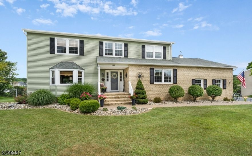 Turn the key and move right in! This stunning 4 bed, 2.5 bathroom colonial home featuring a beautiful blend of modern updates and classic charm, located in the heart of Succasunna. This inviting living room offers abundant natural light, an elegant open layout, flowing into the dining room for entertaining guests. The kitchen features pristine white cabinets, sleek granite countertops, and top-of-the-line stainless steel appliances. It seamlessly transitions into a spacious family room, enhanced by a sliding door that opens to the backyard. An office space, laundry room and mud room combo finishes out the first floor with easy access to 2 car attached garage. Second floor has gleaming hardwood floors throughout the spacious bedrooms.  The primary suite has walk in closet renovated bathroom (2021).  Fully finished basement for all your recreational needs and storage. The flat backyard features a spacious deck with an awning, perfect for outdoor dining and shade, and an above-ground pool for endless summer fun plus a shed.  It's the perfect relaxing oasis. Home has public water, public sewer and natural gas! This prime location offers easy access to Route 10, 46, and 80, and is conveniently close to Roxbury's recreation center and the amenities at Horseshoe Lake. With an abundance of great space both inside and out, this home is truly the one you've been waiting for!