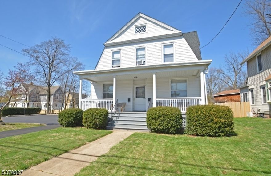 LOCATION! This two-bedroom apartment with a charming front porch is located two blocks to trendy downtown Somerville's restaurants, shops, train, parks, etc. The five-room apartment is on the first floor of a two-family house.  Apartment approximate square footage is 1,000.  The entrance foyer leads to a spacious living room, renovated kitchen, breakfast room/home office, 2 bedrooms and bath.  Architectural features include 9' ceilings, French doors in the foyer, window casing, door casing and baseboard moulding.  Basement has washer and dryer exclusively for first-floor tenant's use, plus storage.  Close proximity to highways.  Lawn care and snow removal included.  Off street parking for two cars on driveway.  Required of tenant:  see remarks including NTN online application per applicant, tenant application, tenant insurance.  No pets. No smoking.