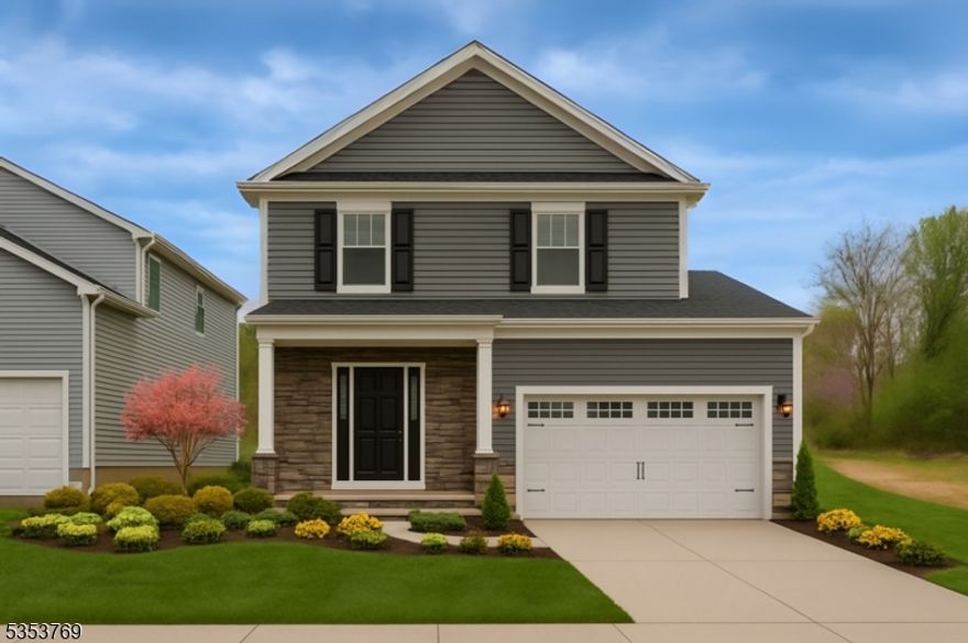 NEW CONSTRUCTION! Beautifully crafted home featuring PUBLIC SEWER, PUBLIC WATER, AND NATURAL GAS, located on a quiet cul-de-sac just minutes from Sparta's Main Street and Lake Mohawk Plaza. This 4-bedroom, 2.5-bath home offers a spacious open floor plan with 9-foot ceilings, wide plank hardwood flooring, and a family room with an elegant gas fireplace and mantle. The formal dining room is enhanced with chair railing and detailed craftsmanship. The kitchen includes a separate breakfast area, stylish designer-coordinated cabinetry, a center island with cabinet storage, granite countertops, a stainless steel double-bowl sink, and GE Energy Star appliances including a range, microwave, and dishwasher. The large primary suite features a vaulted ceiling, walk-in closet, and a luxurious master bath with a designer European vanity, Corian-style countertops, full-width mirror, and a tile-surround luxury shower. Additional highlights include a second-floor laundry room, a paved driveway with a front concrete walkway, maintenance-free siding with stone accents, 2x6 exterior walls, insulated front entry door, seamless gutters and leaders, and a 2-10 year home warranty. Built with quality construction including Douglas Fir framing, silent floor joists, and energy-wrapped walls, this turn-key home combines style, comfort, and superior craftsmanship. Close to shopping, schools, parks, and the Route 15 corridor!