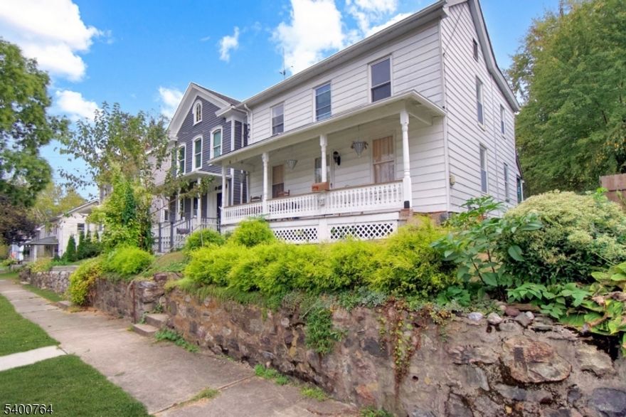 Nestled high above the street in the charming town of Belvidere, this 3 to 4 bedroom circa 1888 Colonial is an ideal place to call home. The welcoming front porch invites you into the first floor featuring a bright living room, casual dining room, kitchen with center island and propane gas stove, and a mud room with washer and dryer hook up and a half bathroom. Upstairs the second floor offers 3 to 4 bedrooms, one is currently used as a dressing room, a walk-in closet, and a full bathroom with pedestal sink. The level backyard is complimented by a covered patio and a large storage shed. All this in a perfect location, walking distance to the shops and restaurants of Belvidere. See a show at Country Gate Players or take a trip to Mackey's Orchard. Within about 20 minutes of driving you will be on Rt 80 and headed to the Poconos or NYC. Come visit today and be ready to say Welcome Home!