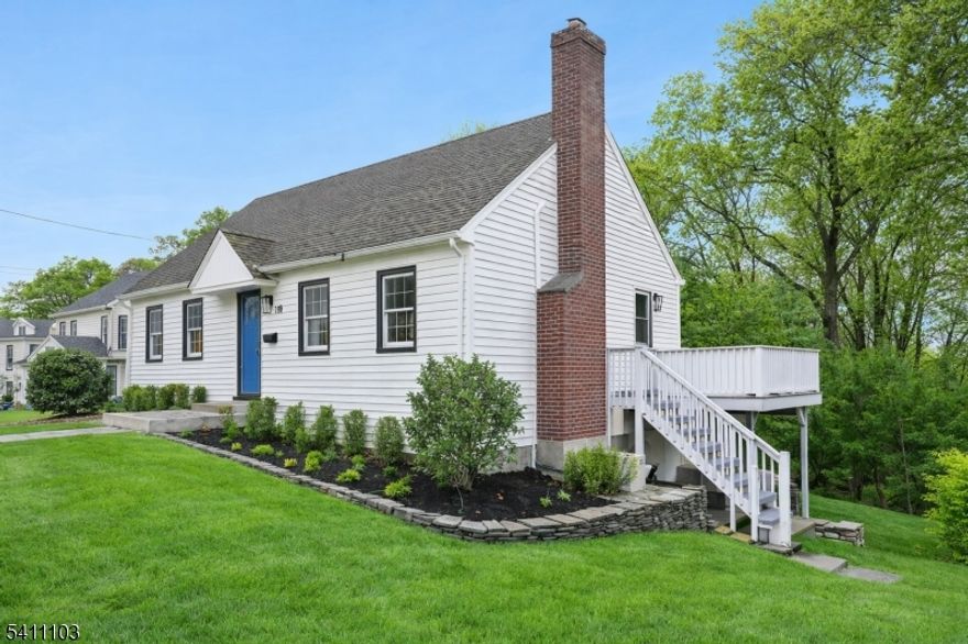 This beautifully renovated 4-bedroom, 2-bath home in desirable Florham Park combines modern style, flexible space, and exceptional outdoor living. Bright and airy interiors feature hardwood floors, contemporary finishes, and abundant natural light. The inviting living room with a brick fireplace opens to a dining area and stunning NEW kitchen with quartz countertops, stainless steel appliances, two-tone cabinetry, and a coffee bar - all framed by windows with views of the expansive private backyard. A french door extends the living space to an oversized completely renovated deck overlooking the tree-lined, secluded yard - perfect for entertaining or unwinding. The main level offers two spacious bedrooms and a NEW full bath, while the upper level includes a generous primary suite, 4th bedroom, NEW wood floors, and a second NEW bath. The NEW finished walk-out lower level adds versatile space for an office, media room, or play area, along with laundry, patio, and garage access. A circular drive and attached garage provide ample parking, and NEW 2-zone HVAC ensures year-round comfort. Ideally located just blocks from recreation fields, the town pool, courts, and library, and moments from shops, restaurants, cafes, and top schools. Low taxes, a welcoming community, and easy NYC access via NJ Transit train nearby make this home a standout opportunity. Completely move-in ready, nothing left to do but unpack your bags!
