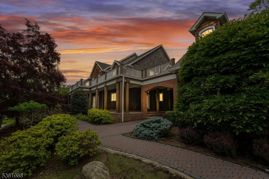 Welcome to this breathtaking custom-built estate, perfectly situated on 2 serene acres adjacent to a prestigious golf course. A harmonious blend of elegance and comfort, this timeless residence offers an exceptional lifestyle with high-end finishes and thoughtfully designed spaces throughout. A beautiful 29x22 chef's kitchen with oversized island and top of the line appliances is the perfect entertaining space. The 2 story foyer, a den/office with a fireplace, a large formal dining room, butlers pantry, a great room with 2 story ceilings and another fireplace, all spaces in a seamless flow. The primary suite is tucked away on the first floor, providing a private retreat. On the 2nd floor you will find 4 bedrooms all with full baths, a nice loft area and a library. The basement is fully finished with an 1800 bottle wine cellar, a professional home theater w/110 screen, game room with bar and a gym. 3 car garage plus an additional shed and a yard that your pets can freely run, play and exercise. Surrounded by mature trees and landscaping, this property is not to be missed. Easy access to major highways, parks, golf course, shops and dining!