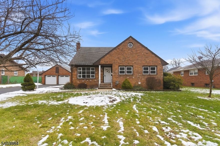 First Time Offered Since 1961! Meticulously maintained by the same family for over 60 years, this custom 5-bedroom, 3-bath brick Cape sits proudly on a sprawling 10,000 sq. ft. double lot. Inside, sun-drenched rooms and original hardwood floors create a warm, inviting atmosphere. The heart of the home is a spacious eat-in kitchen that flows into a living room anchored by a stunning bow window.The upper level is a private retreat featuring an expansive primary bedroom with a massive walk-in attic perfect for a future luxury ensuite, custom dressing room, nursery or home office. Outside, enjoy quiet afternoons in the three-season sunroom or on the patio under the retractable awning. With a fully finished basement optimized for a "mother-daughter" setup, this home offers the space and versatility to grow with you for the next 60 years.  This diamond in the rough offers unlimited potential and just waiting for your personal touch!  Ideally located to Rt. 22 shopping centers, Rt. 78, Fanwood train station, NYC bus, schools, and parks.