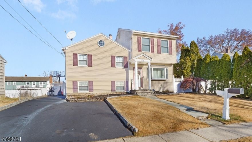 Well-kept Split-level home. Formal Living Room on first floor, featuring hardwood floors. Spacious eat-in kitchen with stainless steel appliances and a separate dining area with direct access to the rear deck through sliding glass doors perfect for outside dining in good size deck. Primary and a second bedroom on second floor, both featuring hard-wood floors. Two additional bedrooms and a full bath on third floor. The ground floor provides excellent flexible space with a comfortable Family Room and Den. The private, fenced rear yard and deck create the perfect outdoor setting for entertaining with above ground pool. NO flood insurance required.